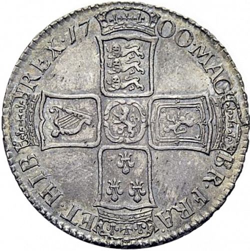 Halfcrown Reverse Image minted in UNITED KINGDOM in 1700 (1694-01 - William III)  - The Coin Database