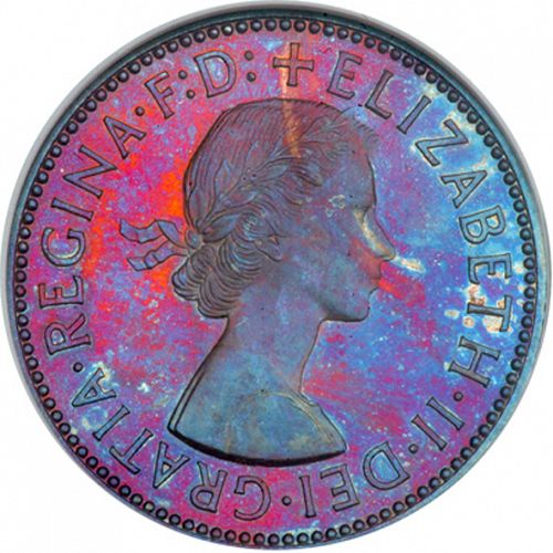 Halfpenny Obverse Image minted in UNITED KINGDOM in 1956 (1953-70  -  Elizabeth II)  - The Coin Database