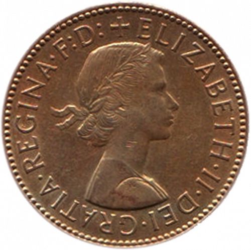 Halfpenny Obverse Image minted in UNITED KINGDOM in 1964 (1953-70  -  Elizabeth II)  - The Coin Database