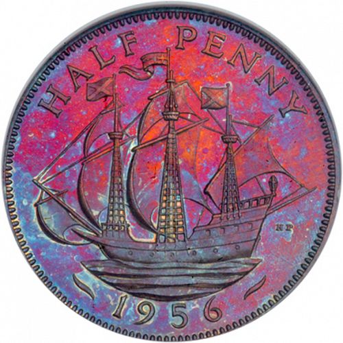 Halfpenny Reverse Image minted in UNITED KINGDOM in 1956 (1953-70  -  Elizabeth II)  - The Coin Database
