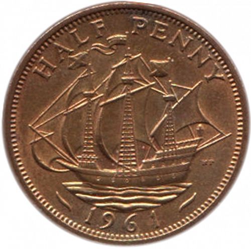 Halfpenny Reverse Image minted in UNITED KINGDOM in 1964 (1953-70  -  Elizabeth II)  - The Coin Database