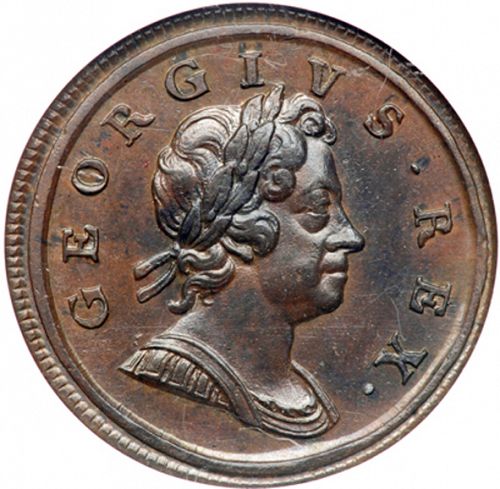 Halfpenny Obverse Image minted in UNITED KINGDOM in 1717 (1714-27 - George I)  - The Coin Database