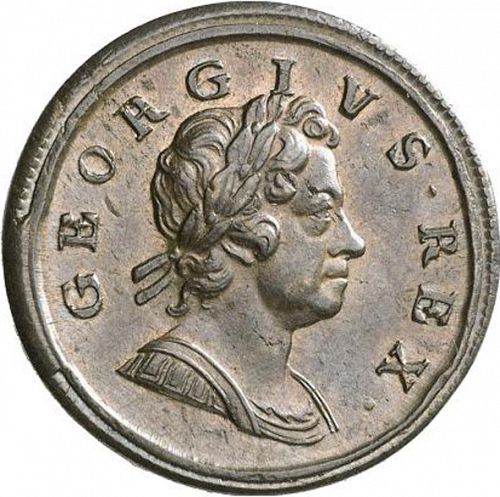 Halfpenny Obverse Image minted in UNITED KINGDOM in 1718 (1714-27 - George I)  - The Coin Database