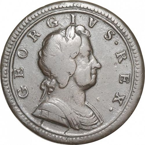 Halfpenny Obverse Image minted in UNITED KINGDOM in 1723 (1714-27 - George I)  - The Coin Database