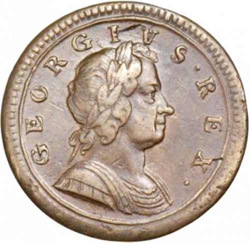 Halfpenny Obverse Image minted in UNITED KINGDOM in 1724 (1714-27 - George I)  - The Coin Database