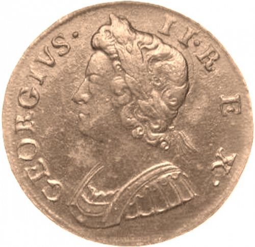 Halfpenny Obverse Image minted in UNITED KINGDOM in 1735 (1727-60 - George II)  - The Coin Database