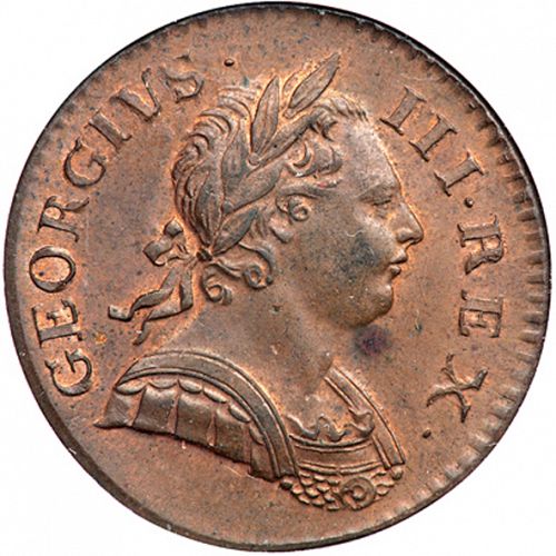 Halfpenny Obverse Image minted in UNITED KINGDOM in 1771 (1760-20 - George III)  - The Coin Database