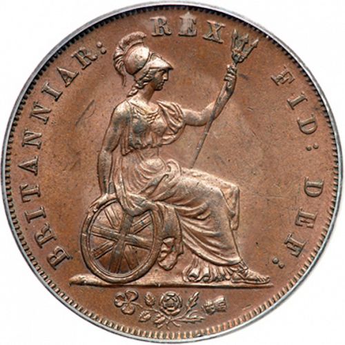 Halfpenny Reverse Image minted in UNITED KINGDOM in 1826 (1820-30 - George IV)  - The Coin Database