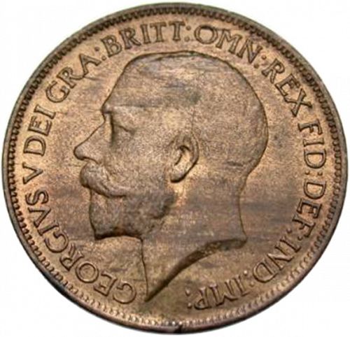 Halfpenny Obverse Image minted in UNITED KINGDOM in 1917 (1910-36  -  George V)  - The Coin Database