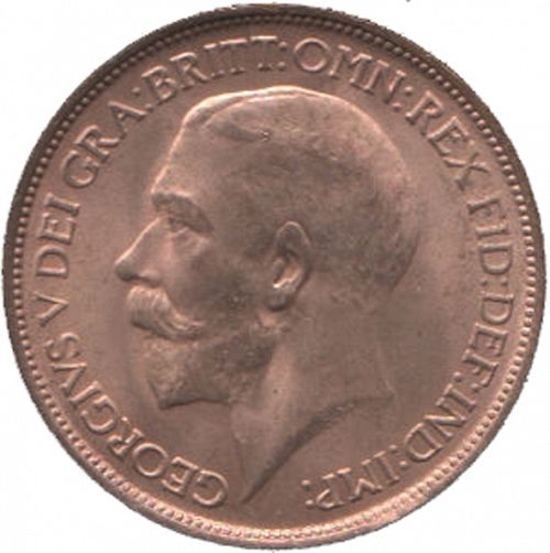 Halfpenny Obverse Image minted in UNITED KINGDOM in 1918 (1910-36  -  George V)  - The Coin Database