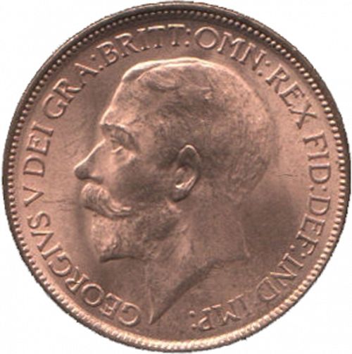 Halfpenny Obverse Image minted in UNITED KINGDOM in 1924 (1910-36  -  George V)  - The Coin Database
