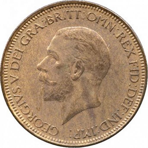 Halfpenny Obverse Image minted in UNITED KINGDOM in 1932 (1910-36  -  George V)  - The Coin Database