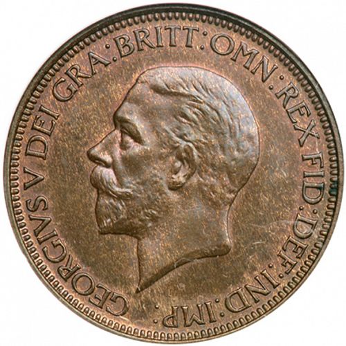 Halfpenny Obverse Image minted in UNITED KINGDOM in 1933 (1910-36  -  George V)  - The Coin Database