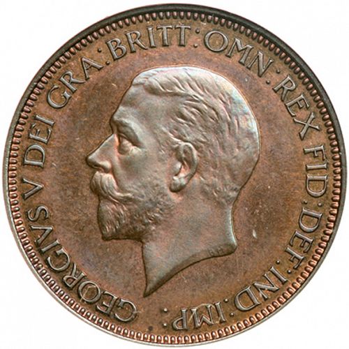 Halfpenny Obverse Image minted in UNITED KINGDOM in 1934 (1910-36  -  George V)  - The Coin Database