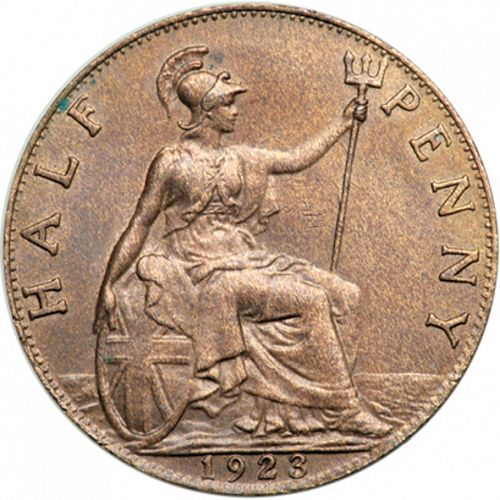 Halfpenny Reverse Image minted in UNITED KINGDOM in 1923 (1910-36  -  George V)  - The Coin Database