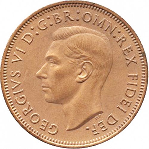 Halfpenny Obverse Image minted in UNITED KINGDOM in 1951 (1937-52 - George VI)  - The Coin Database
