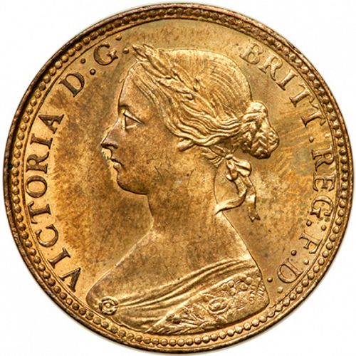 Halfpenny Obverse Image minted in UNITED KINGDOM in 1860 (1837-01  -  Victoria)  - The Coin Database