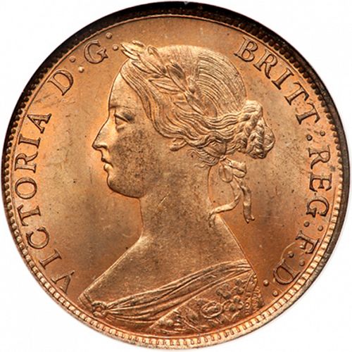 Halfpenny Obverse Image minted in UNITED KINGDOM in 1861 (1837-01  -  Victoria)  - The Coin Database