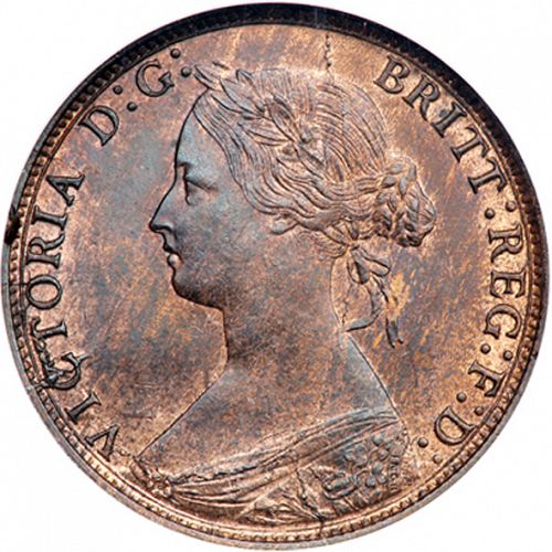 Halfpenny Obverse Image minted in UNITED KINGDOM in 1871 (1837-01  -  Victoria)  - The Coin Database