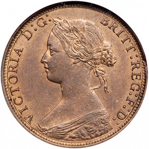 Halfpenny Obverse Image minted in UNITED KINGDOM in 1872 (1837-01  -  Victoria)  - The Coin Database