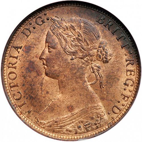Halfpenny Obverse Image minted in UNITED KINGDOM in 1873 (1837-01  -  Victoria)  - The Coin Database