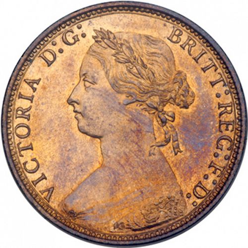 Halfpenny Obverse Image minted in UNITED KINGDOM in 1875H (1837-01  -  Victoria)  - The Coin Database