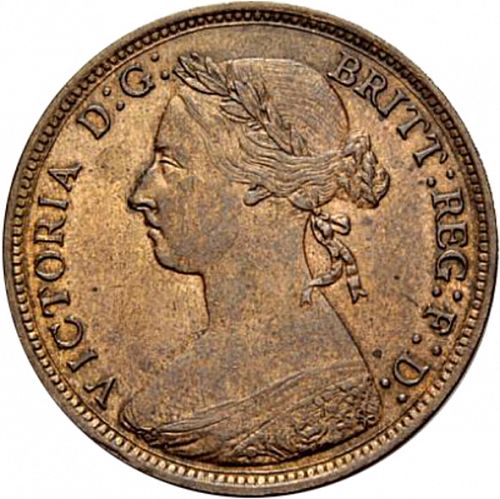 Halfpenny Obverse Image minted in UNITED KINGDOM in 1882H (1837-01  -  Victoria)  - The Coin Database