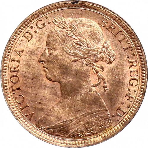 Halfpenny Obverse Image minted in UNITED KINGDOM in 1887 (1837-01  -  Victoria)  - The Coin Database