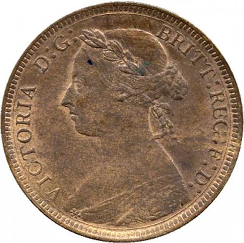 Halfpenny Obverse Image minted in UNITED KINGDOM in 1888 (1837-01  -  Victoria)  - The Coin Database
