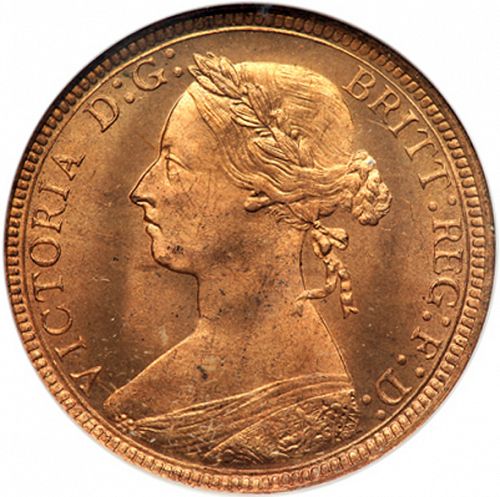 Halfpenny Obverse Image minted in UNITED KINGDOM in 1889 (1837-01  -  Victoria)  - The Coin Database