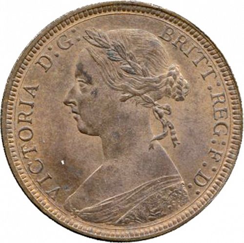 Halfpenny Obverse Image minted in UNITED KINGDOM in 1892 (1837-01  -  Victoria)  - The Coin Database