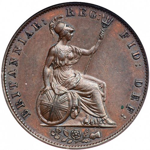 Halfpenny Reverse Image minted in UNITED KINGDOM in 1843 (1837-01  -  Victoria)  - The Coin Database
