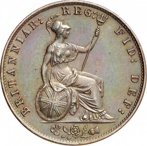 Halfpenny Reverse Image minted in UNITED KINGDOM in 1858 (1837-01  -  Victoria)  - The Coin Database