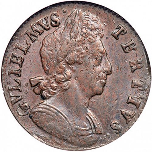 Halfpenny Obverse Image minted in UNITED KINGDOM in 1699 (1694-01 - William III)  - The Coin Database