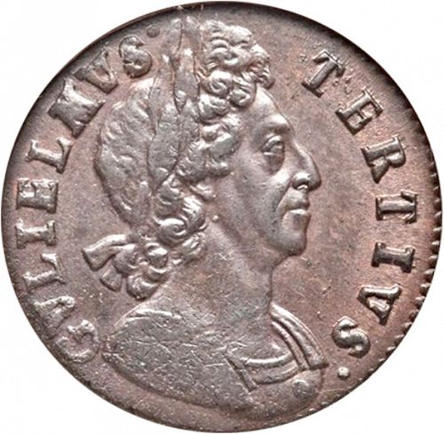 Halfpenny Obverse Image minted in UNITED KINGDOM in 1700 (1694-01 - William III)  - The Coin Database