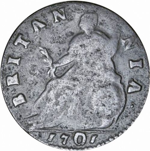 Halfpenny Reverse Image minted in UNITED KINGDOM in 1701 (1694-01 - William III)  - The Coin Database