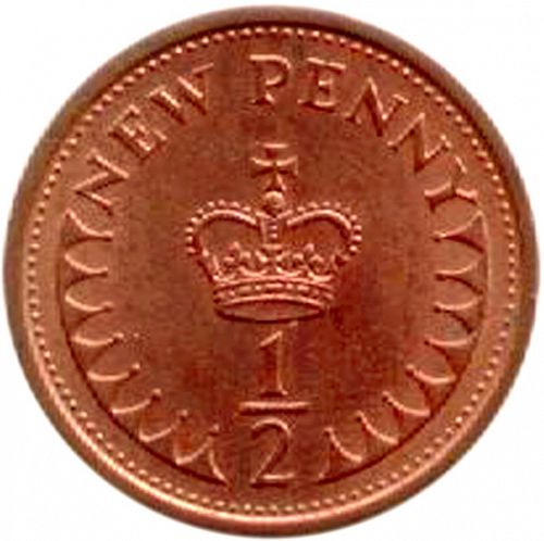 halfp Reverse Image minted in UNITED KINGDOM in 1973 (1971-up  -  Elizabeth II - Decimal Coinage)  - The Coin Database
