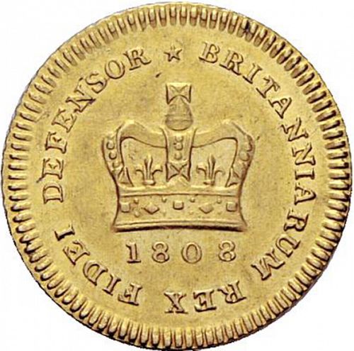 Third Guinea Reverse Image minted in UNITED KINGDOM in 1808 (1760-20 - George III)  - The Coin Database