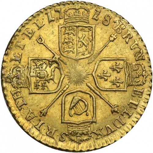 Quarter Guinea Reverse Image minted in UNITED KINGDOM in 1718 (1714-27 - George I)  - The Coin Database