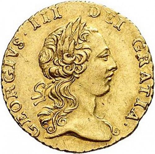 Quarter Guinea Obverse Image minted in UNITED KINGDOM in 1762 (1760-20 - George III)  - The Coin Database