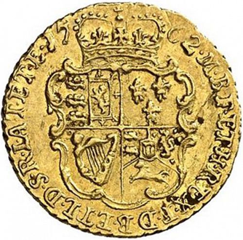 Quarter Guinea Reverse Image minted in UNITED KINGDOM in 1762 (1760-20 - George III)  - The Coin Database