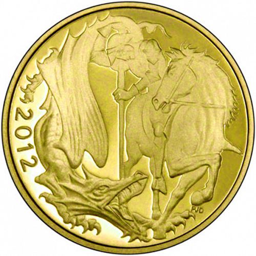 Quarter Sovereign Reverse Image minted in UNITED KINGDOM in 2012 (1953-up  -  Elizabeth II - Sovereign)  - The Coin Database