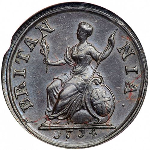Farthing Reverse Image minted in UNITED KINGDOM in 1714 (1701-14 - Anne)  - The Coin Database
