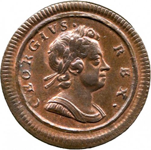 Farthing Obverse Image minted in UNITED KINGDOM in 1721 (1714-27 - George I)  - The Coin Database
