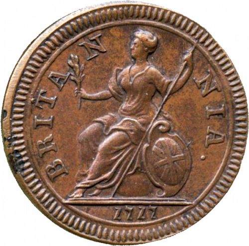 Farthing Reverse Image minted in UNITED KINGDOM in 1717 (1714-27 - George I)  - The Coin Database