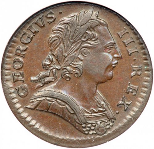 Farthing Obverse Image minted in UNITED KINGDOM in 1771 (1760-20 - George III)  - The Coin Database