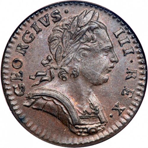 Farthing Obverse Image minted in UNITED KINGDOM in 1774 (1760-20 - George III)  - The Coin Database