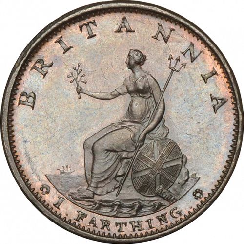 Farthing Reverse Image minted in UNITED KINGDOM in 1799 (1760-20 - George III)  - The Coin Database