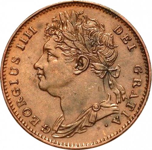 Farthing Obverse Image minted in UNITED KINGDOM in 1822 (1820-30 - George IV)  - The Coin Database