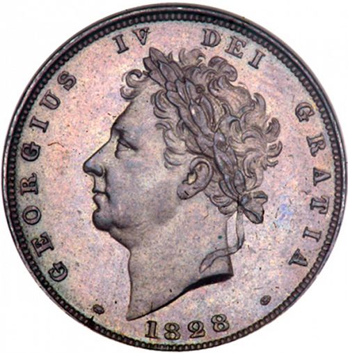Farthing Obverse Image minted in UNITED KINGDOM in 1828 (1820-30 - George IV)  - The Coin Database